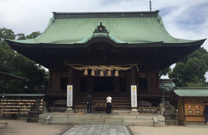 福岡県久留米市に鎮座する水天宮の拝殿