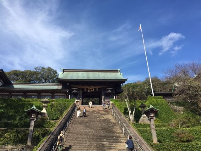 長崎の諏訪神社の石階段